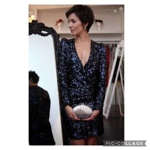 FRENCH CONNECTION Sequence Long Sleeve Mini Dress